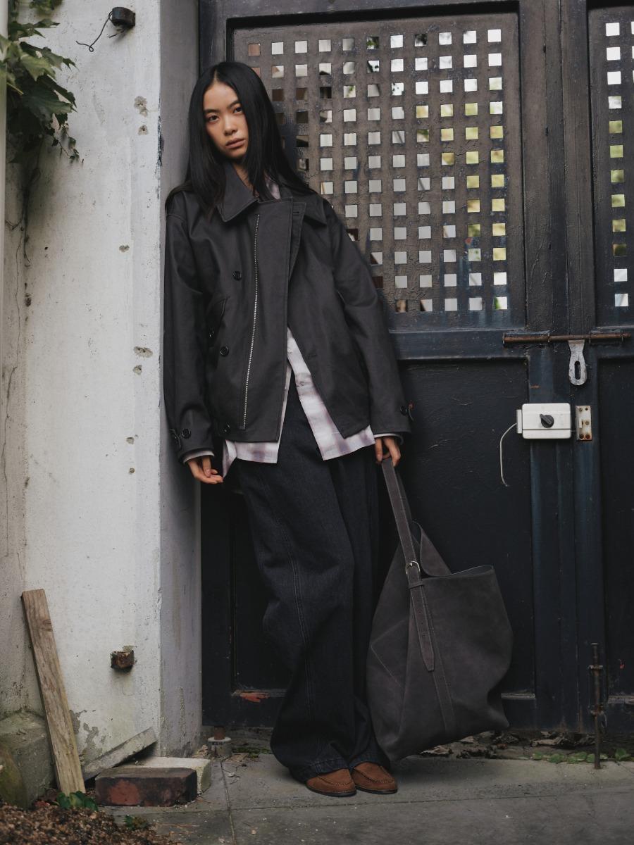 Waxed cotton jacket _ black