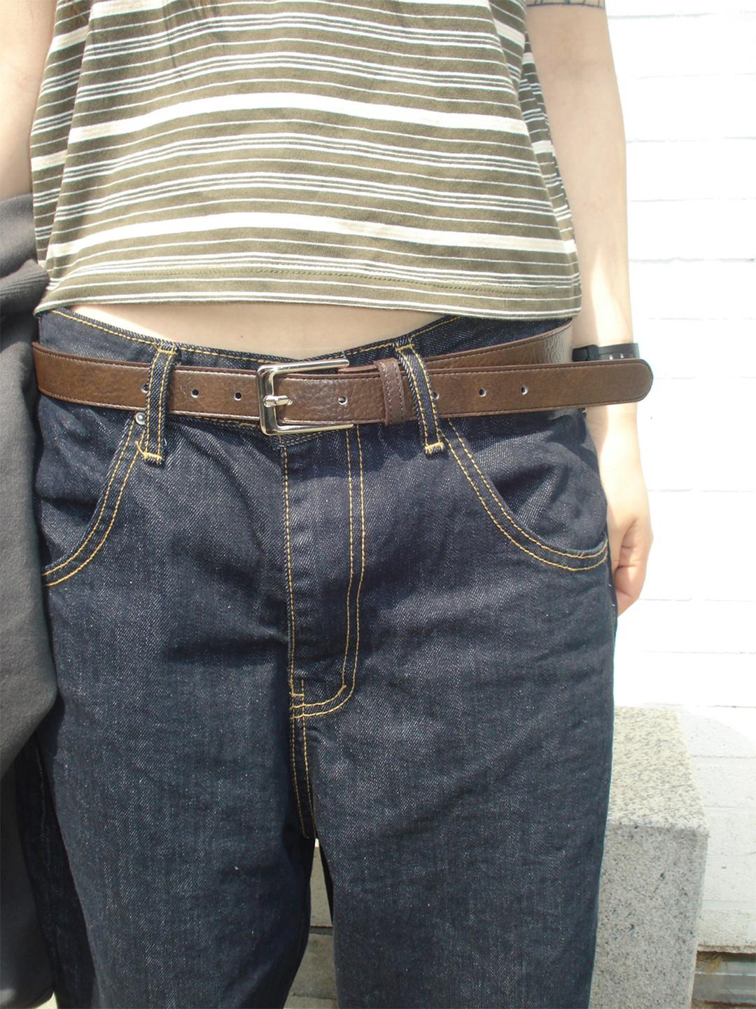 raw leather belt