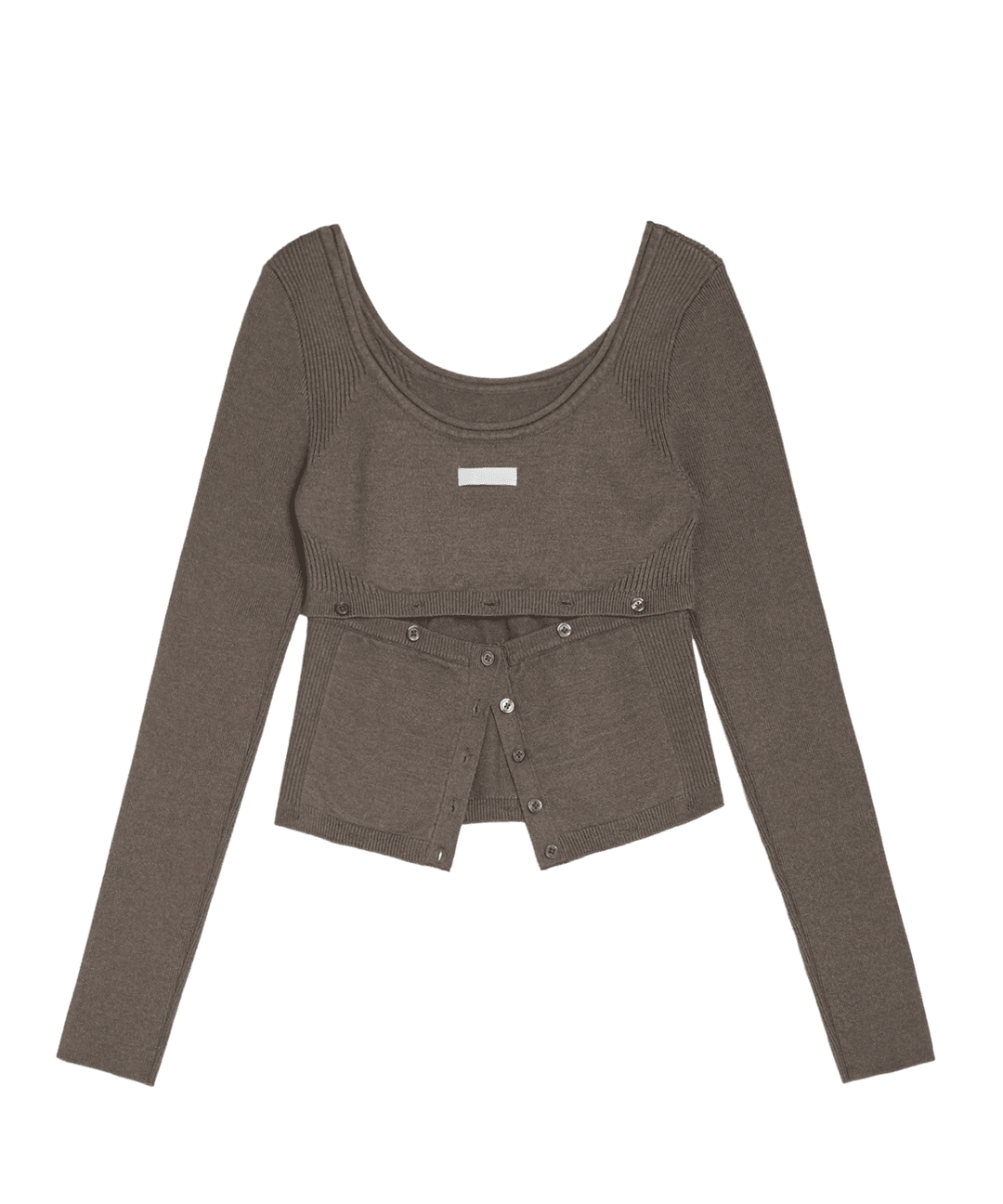 [11/29 예약배송] i:e Fluid Knit Top 01 / Stone Brown