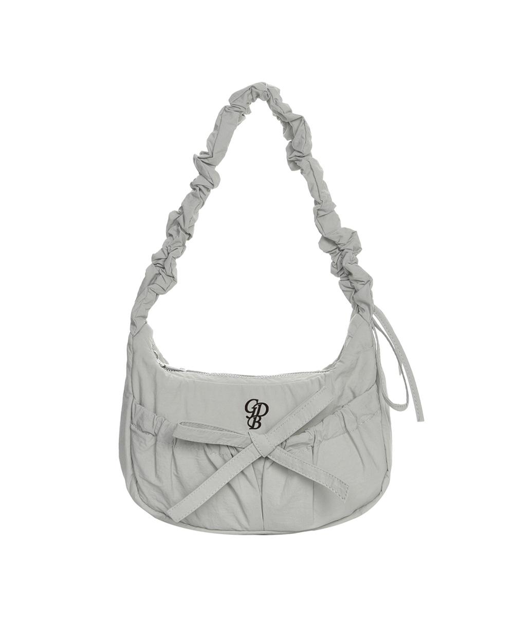 Shirring Shoulder Bag [Gray]
