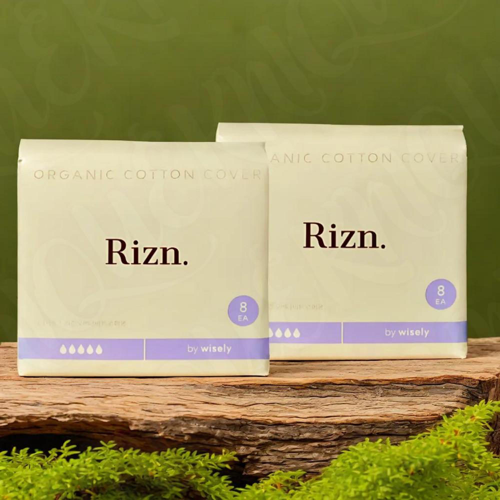 리즌 유기농 슈퍼롱 오버나이트 8개입 x 2팩 43cm 순면커버 와이즐리