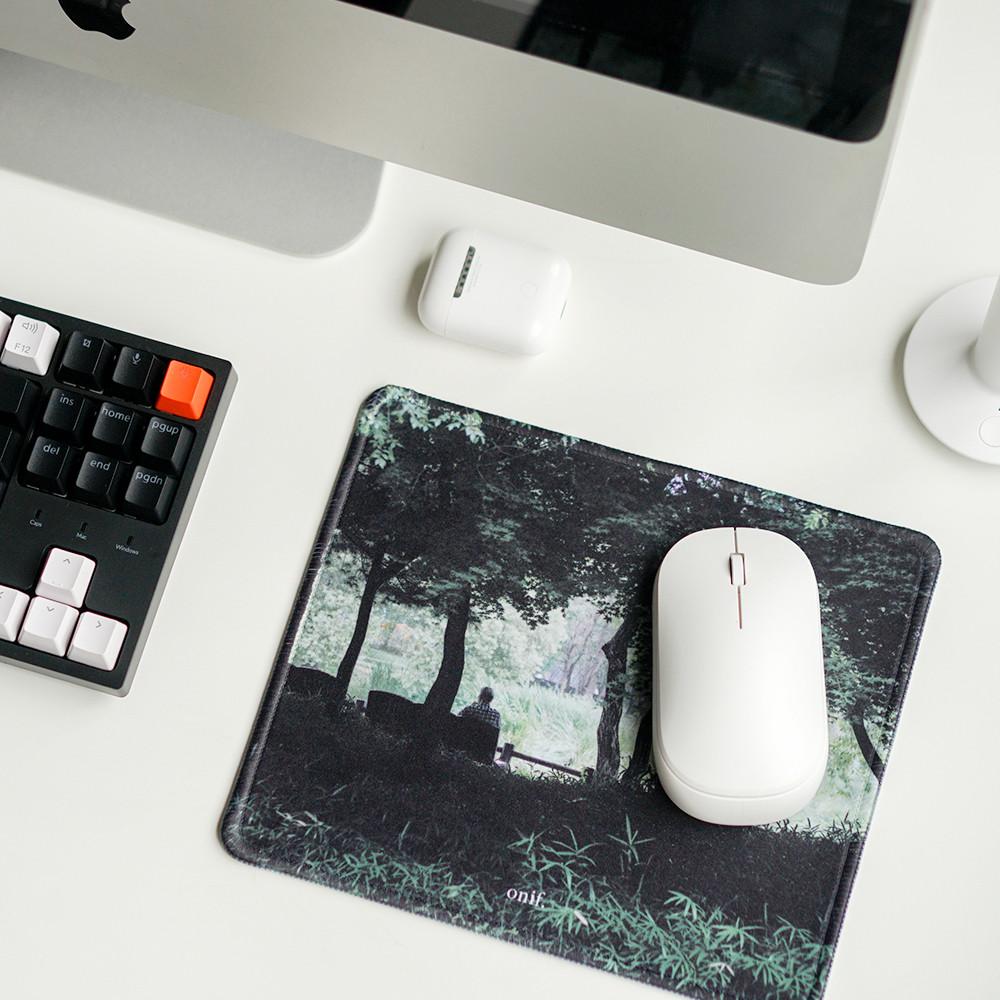 오니프 감성  포토 마우스 패드 숲