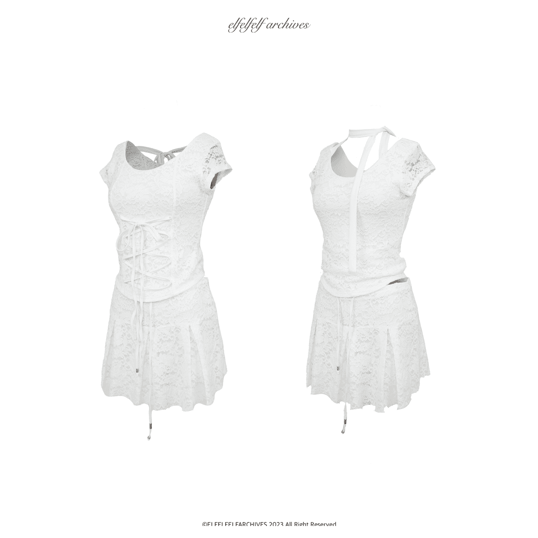 LACE ANTIQUE SKIRT[WHITE]