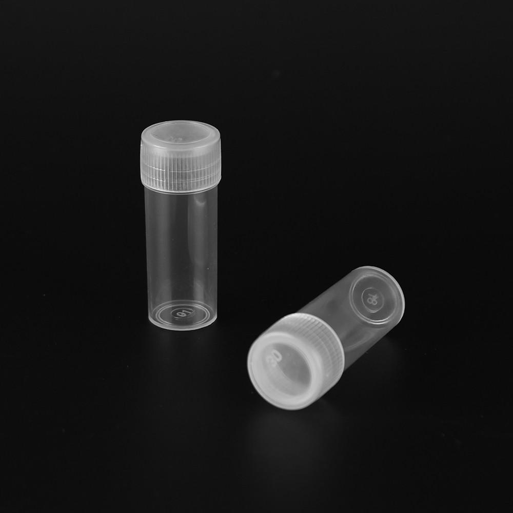 플라스틱 샘플 병 바이알 용기 미니 반투명 보관 케이스 5ml