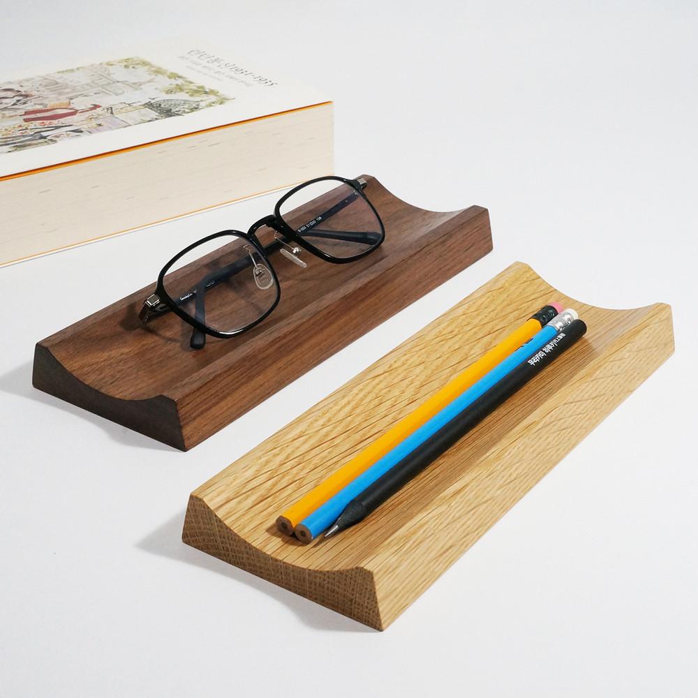 실북 우드 펜트레이 고급 원목 펜접시