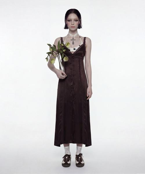 MOONLIT DRESS (DARK BROWN)