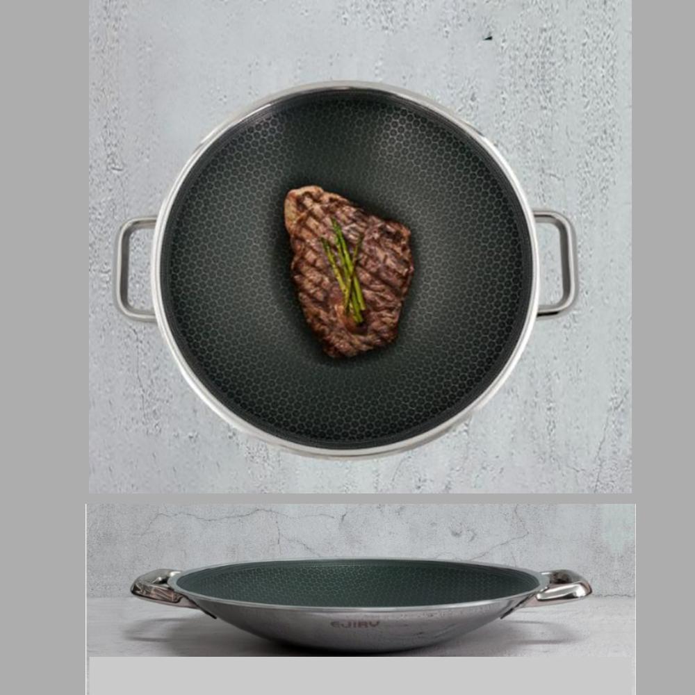 에지리 스텐큐브 그리들 고기불판 인덕션 스텐 프라이팬 32cm