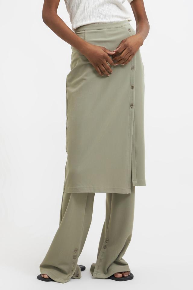 Layered Skirt Pants