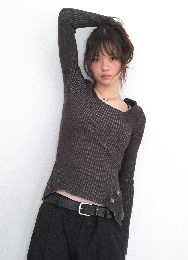 SQUARE TWIM KNIT / BLACK