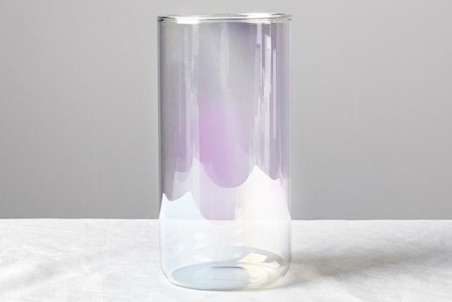 오로라 홈카페 유리컵 500ml 홀로그램 유리잔 커피잔
