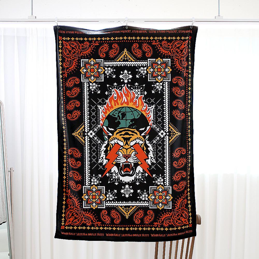 150x100(cm) 리에르 스튜디오 반다나 패턴 무릎 침실 거실 캠핑 사무실 차박 블랭킷 감성 담요