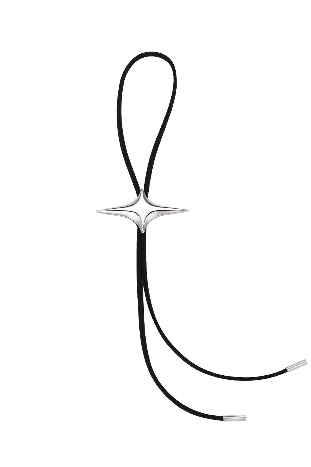Flash bolo tie - width (black)