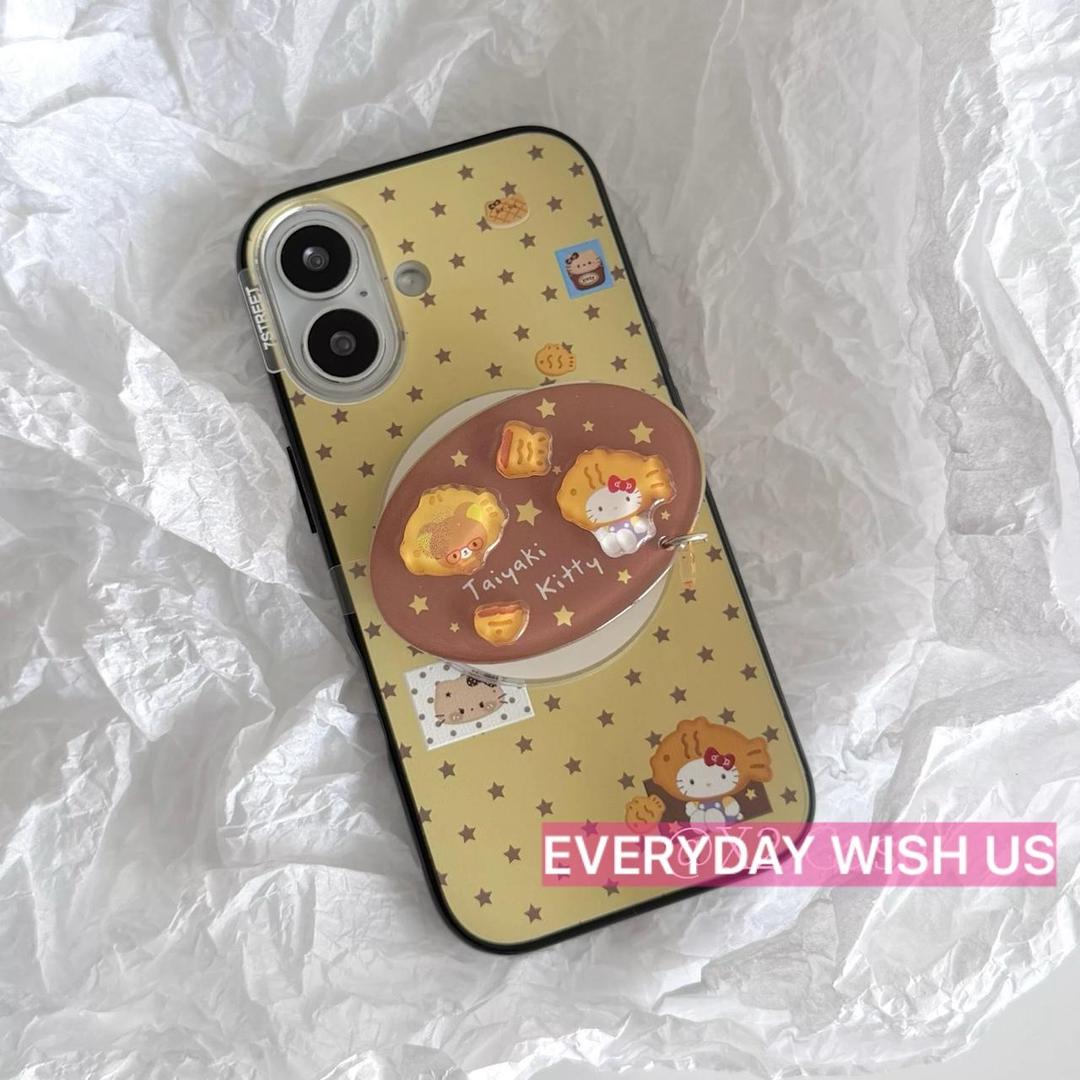 위시어스 헬로키티 겨울케이스 붕어빵키티 그립톡세트 아이폰케이스 13 14 15 16 17