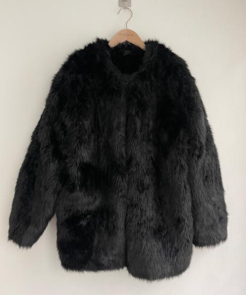 (Vintage)China Neck Fur Coat