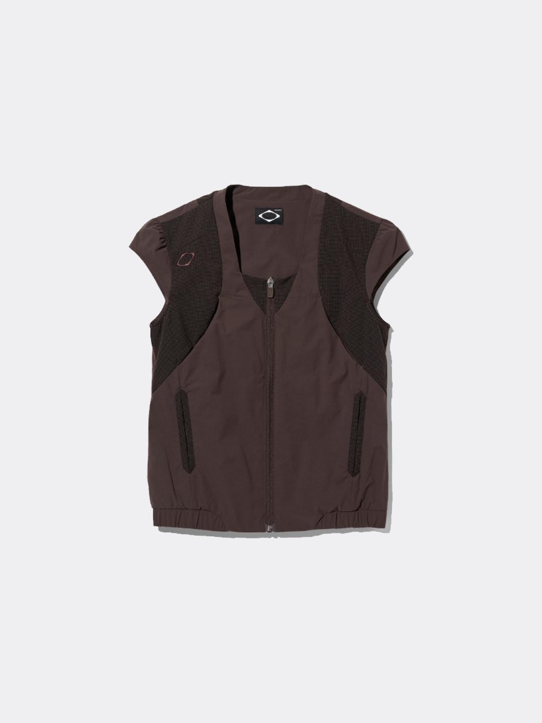 미스치프 COLOR BLOCKED TRACK ZIP-UP-BROWN