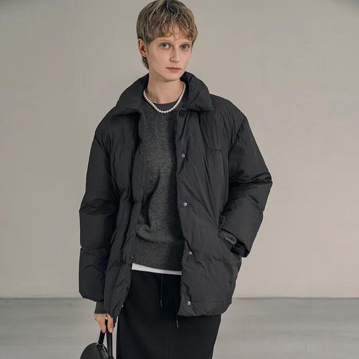 SIOT4123 패딩 하프 코트_Black