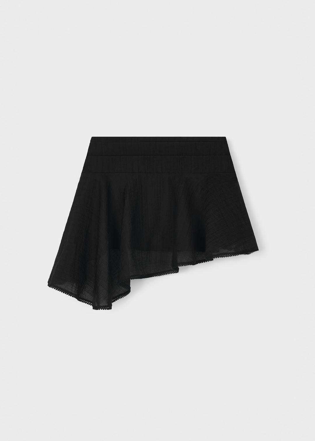 [2nd] 3 Layer Flowy Mini Skirt Black