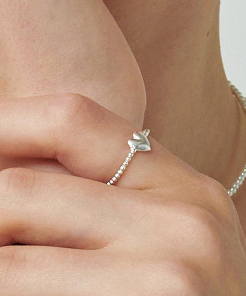 TLH026 [Silver925] Dot heart ring