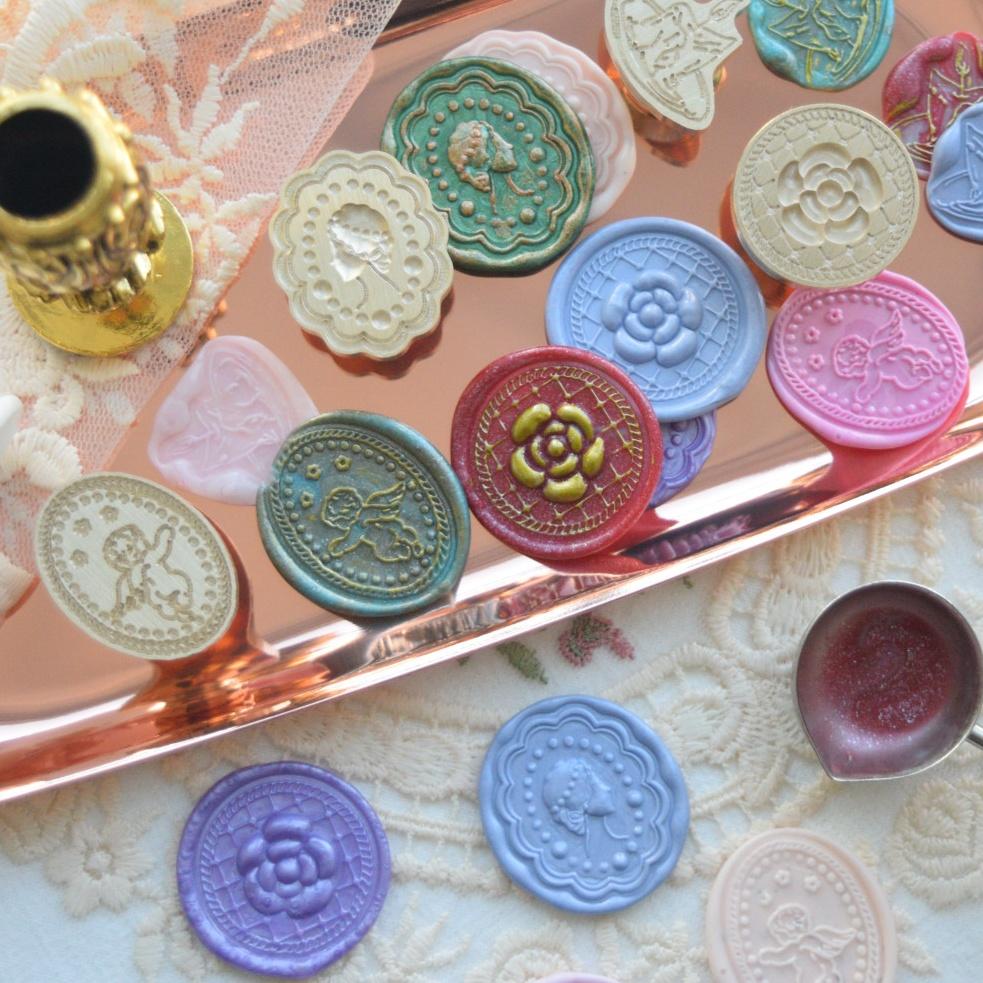 [재 입고x]입체인장 실링왁스 스탬프 튤립 에로스 동백꽃 진주소녀