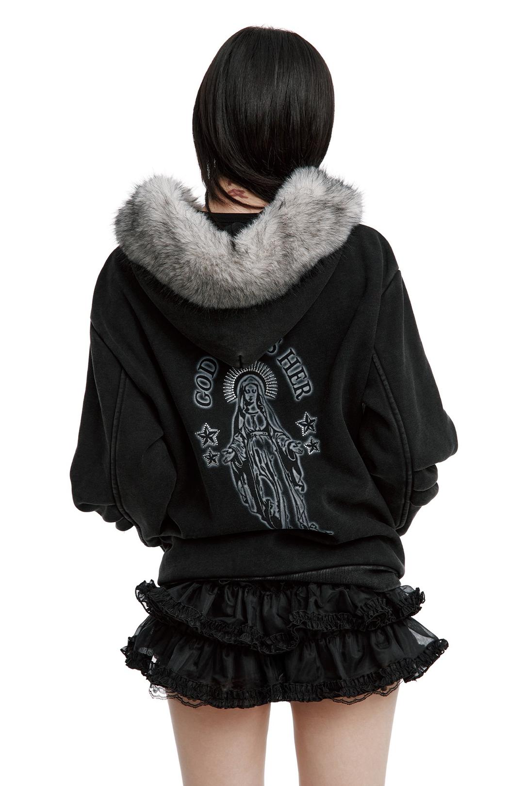 Bless Fur Zip up Hoddie