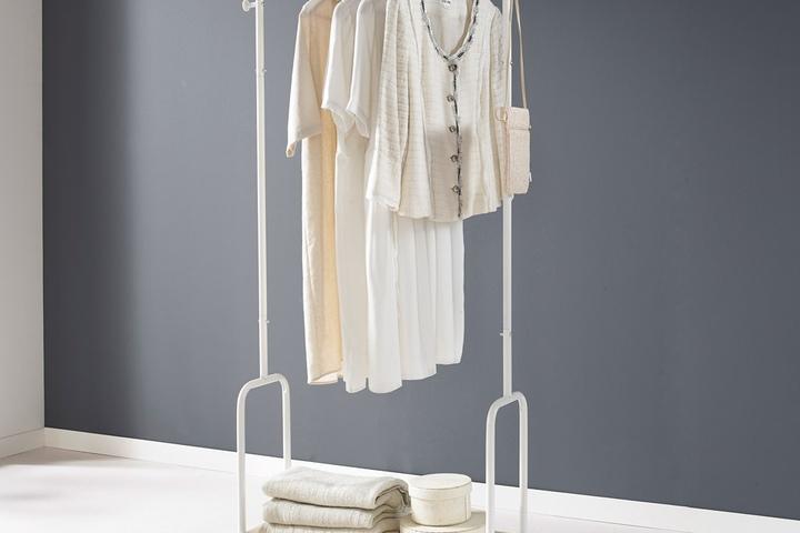 이동식 수납 트롤리 행거 1단 2colors