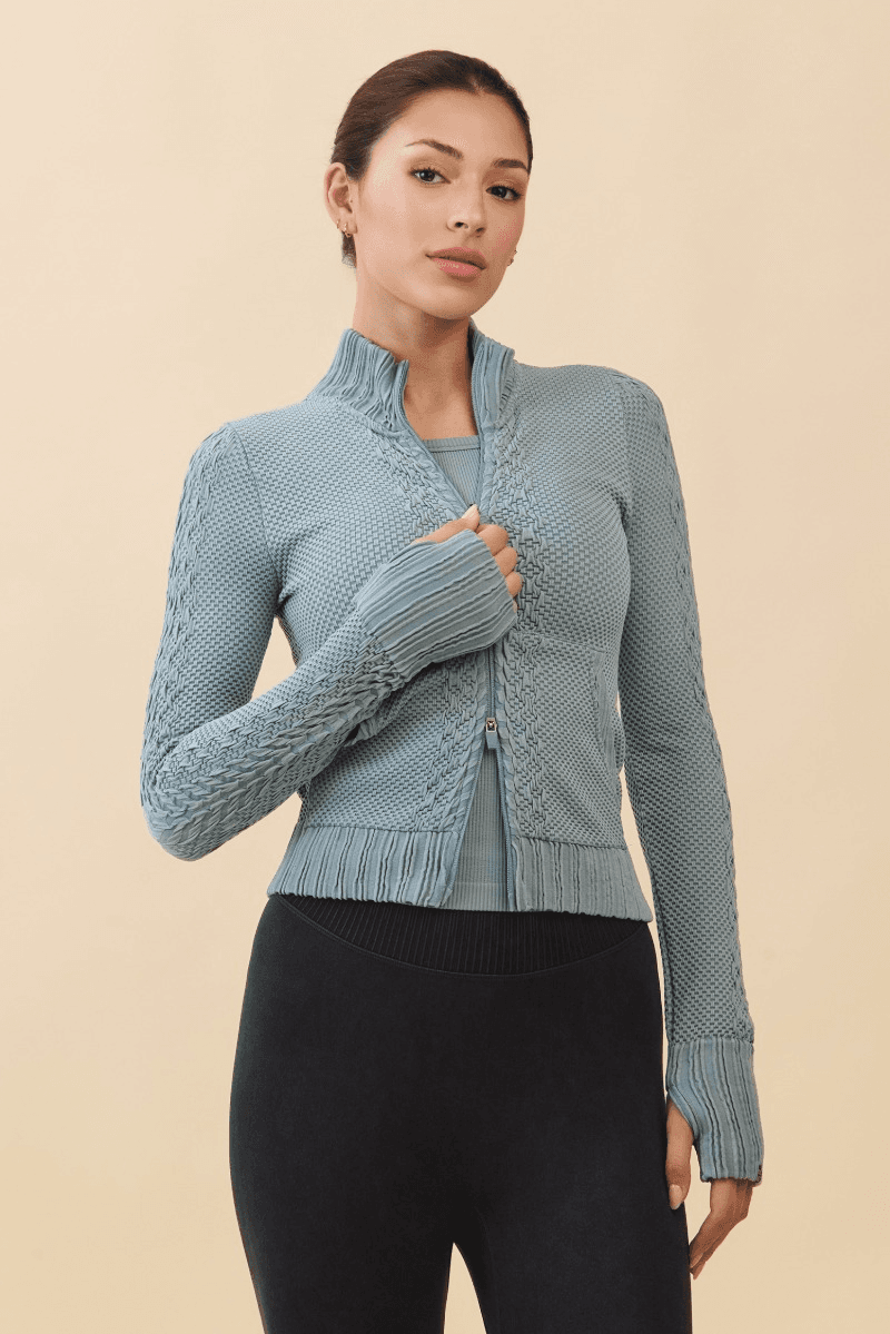 TZ151 SPONGE ZIP-UP D/MINT FADE