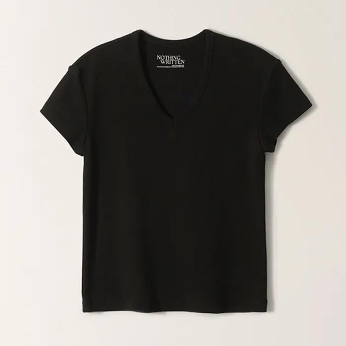 90s V-Neck T-Shirt (Black)