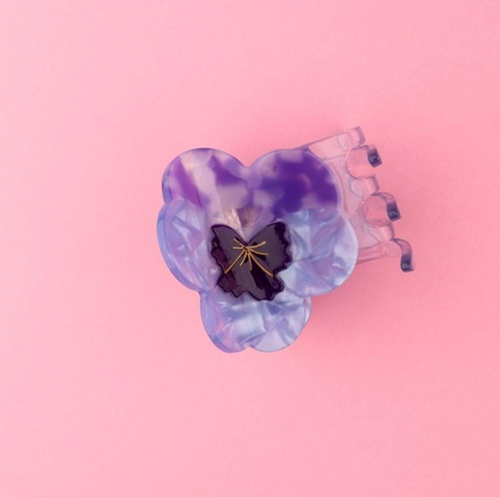 Coucou Suzette 쿠쿠수제뜨 Purple Pansy 집게핀