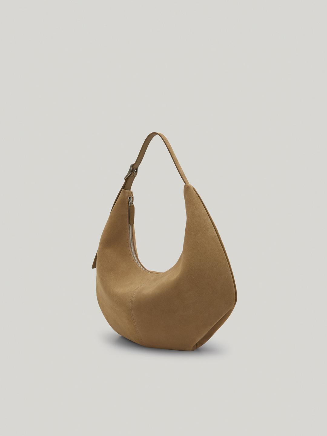 MOSSY HOBO BAG (SUEDE SAND)