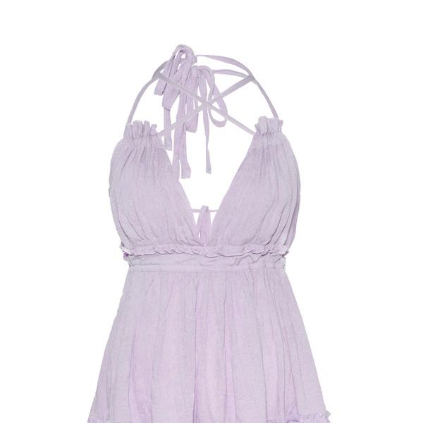 [ 22th ] Light purple string frill one piece