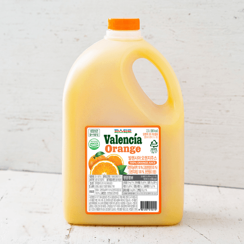 파스퇴르 냉장 발렌시아 오렌지, 2.3L, 1개