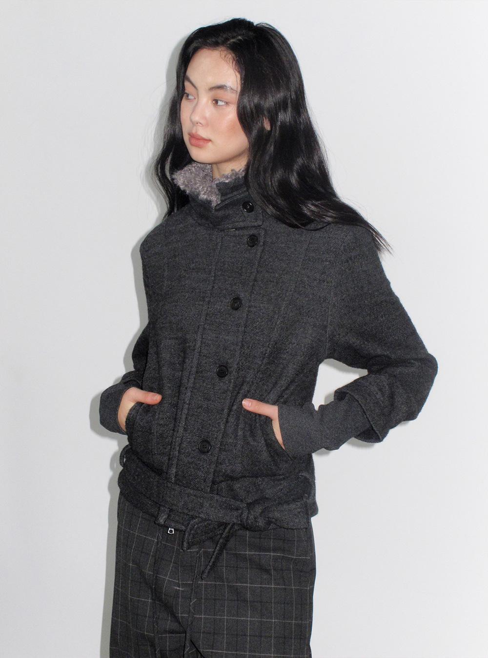 Winter Wool Fur Collar Short Coat