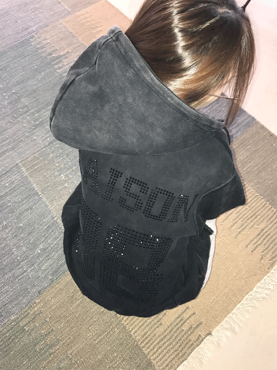 사토미라디오 Hotfix hooded zip-up