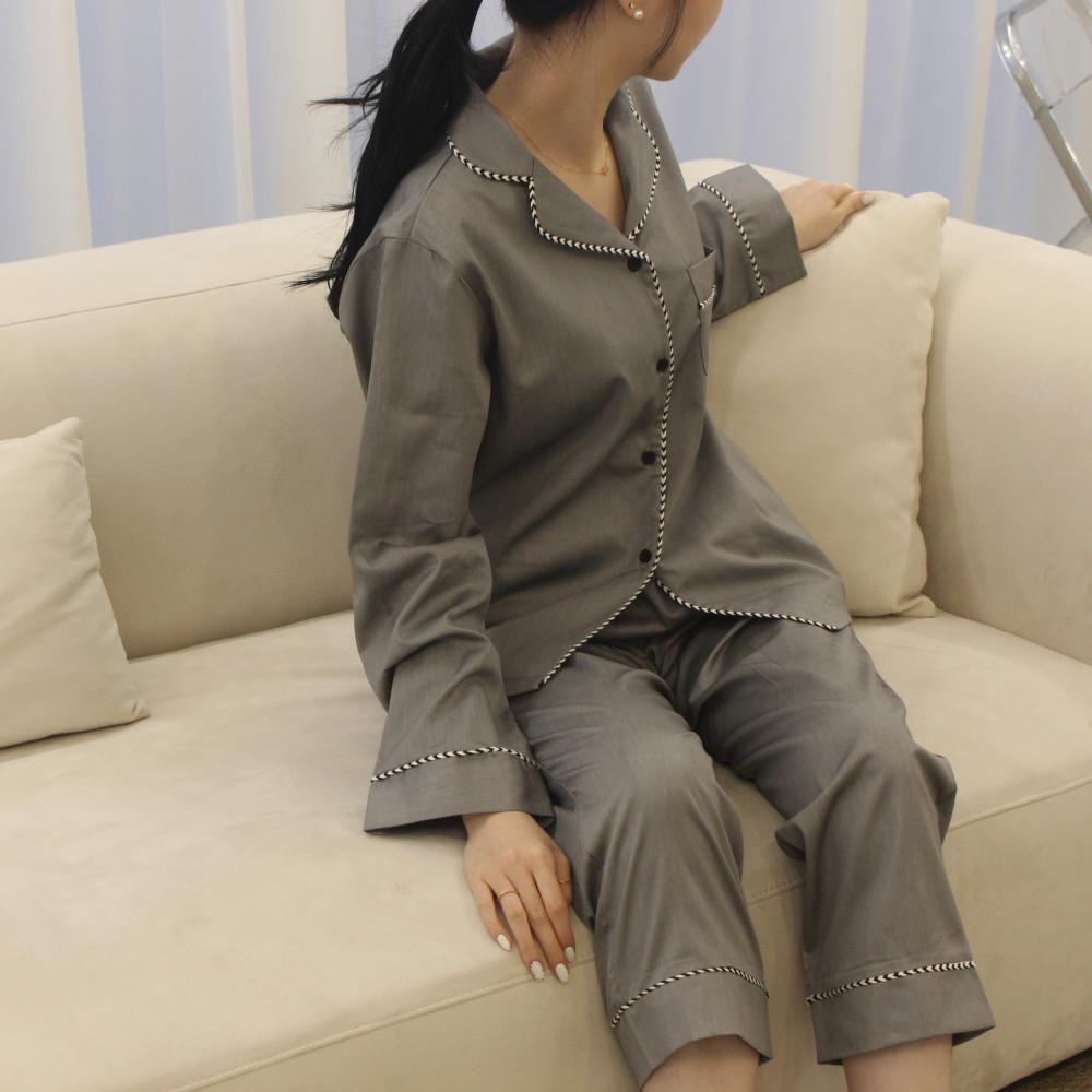 순면 100% 대숯 천연염색 고급 기본 파자마 세트 국내자체제작 친환경 자연염색