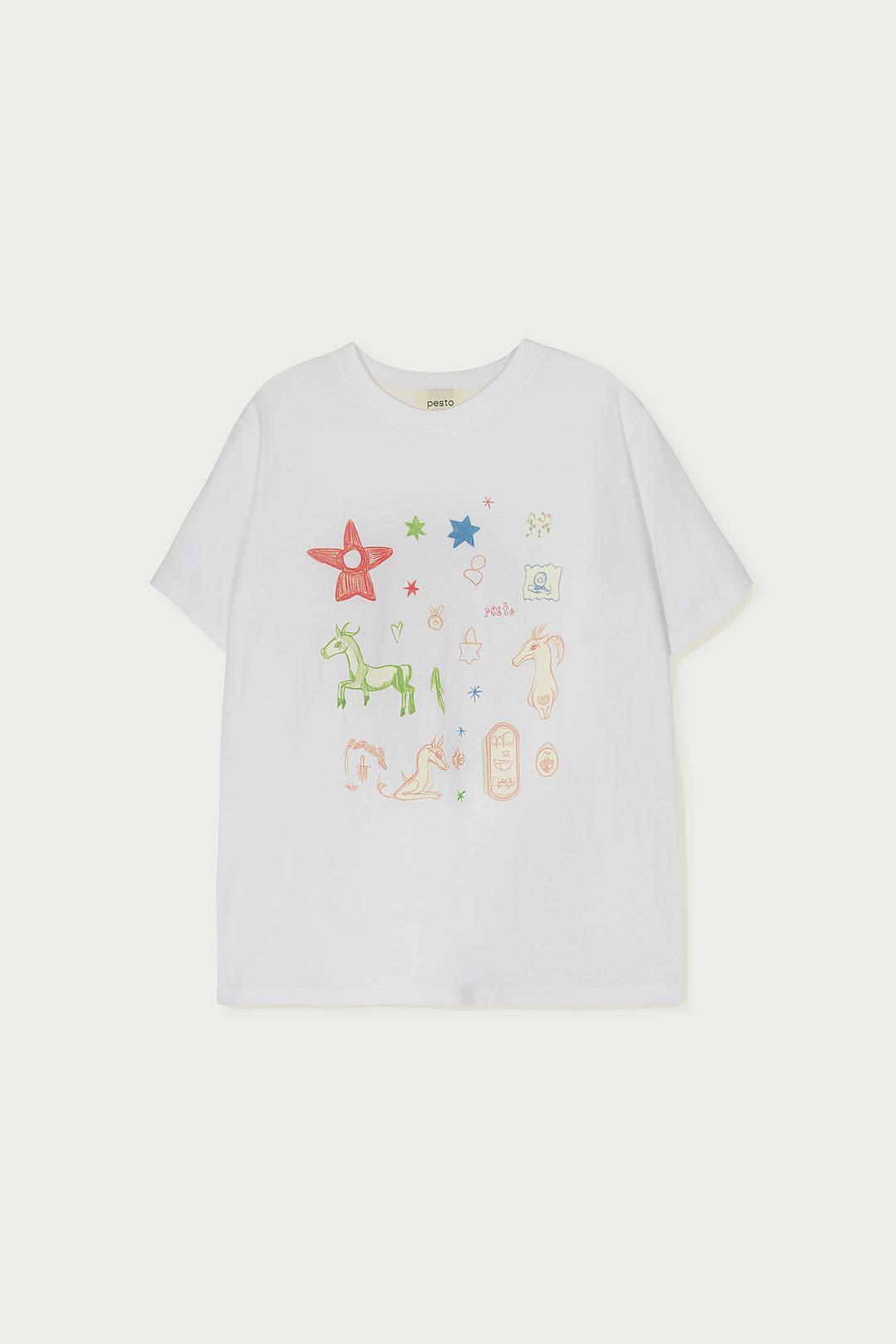 CRAYONS T-SHIRT WHITE