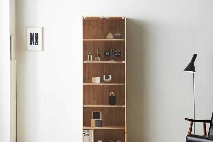 브리스 E0등급 원목 강화유리600 장식장/진열장/수납장/피규어장