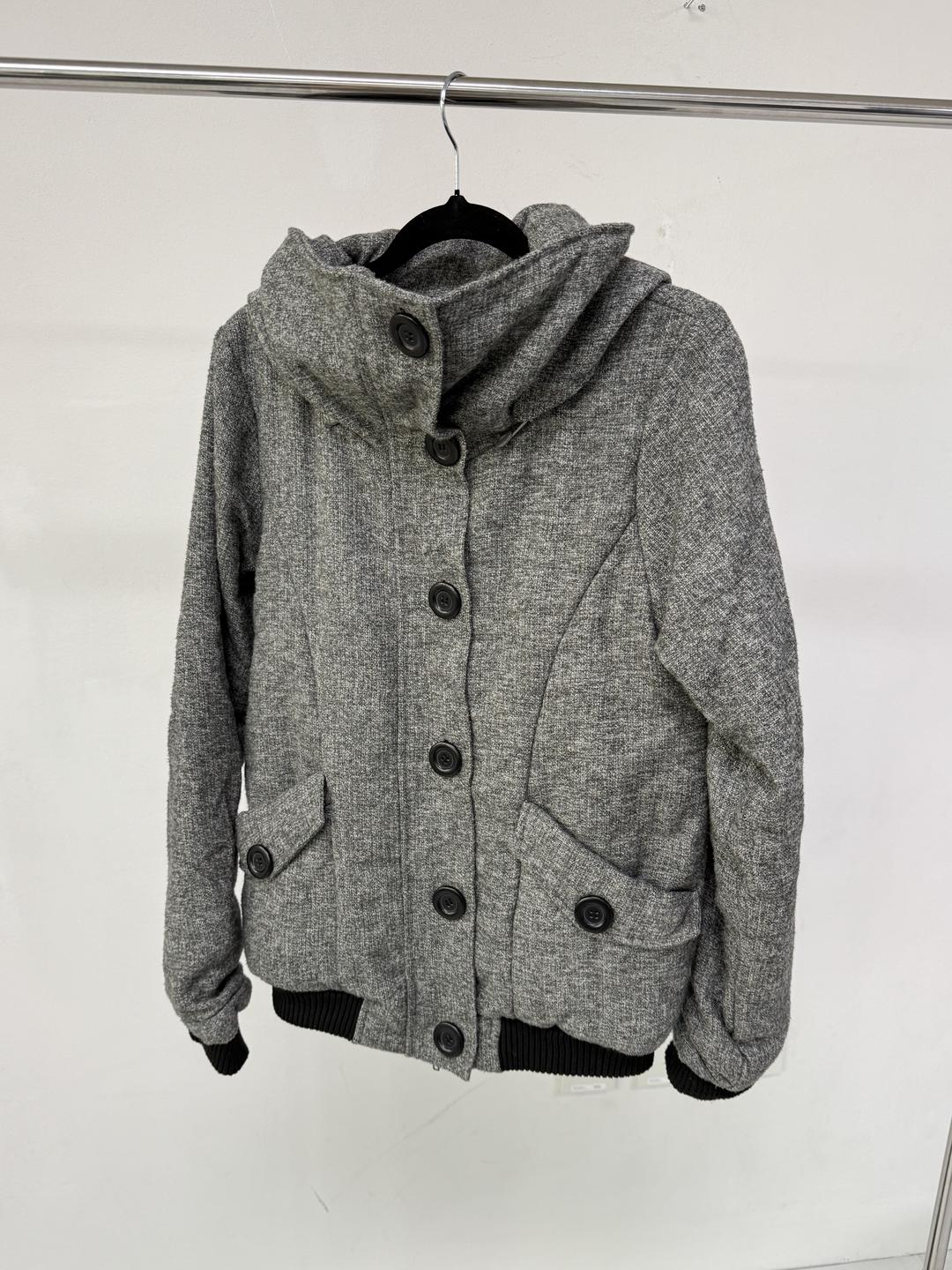 804. Melange Hooded Padding Jumper