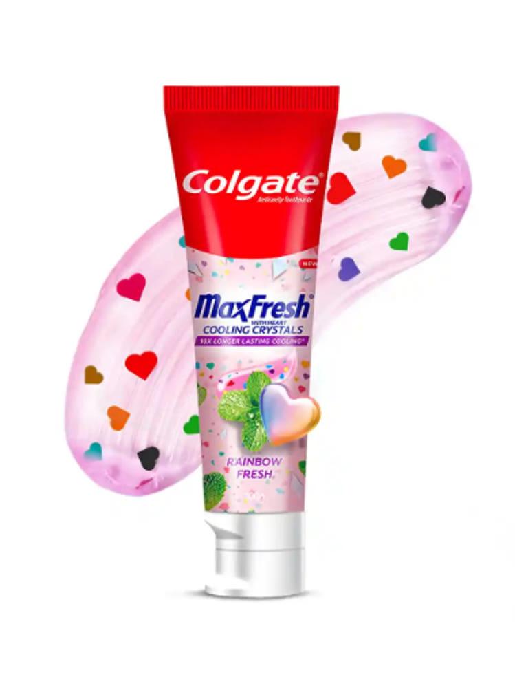 콜게이트 레인보우 하트치약, 피치 패션 , 워터 멜론, 파인 라임 