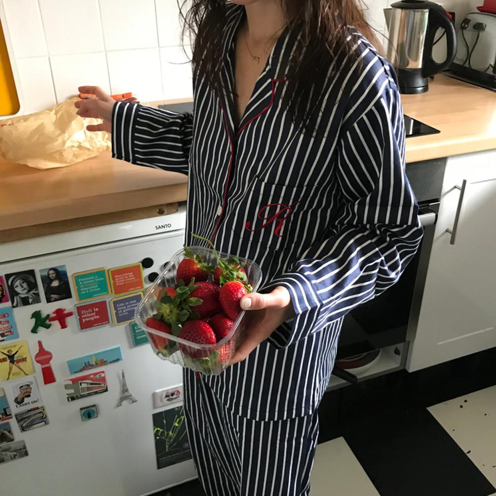 나잇나잇 런던 스트라이프 여성 파자마