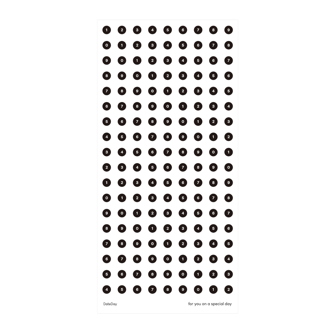 [3rd reorder] Seal sticker - Basic number 02