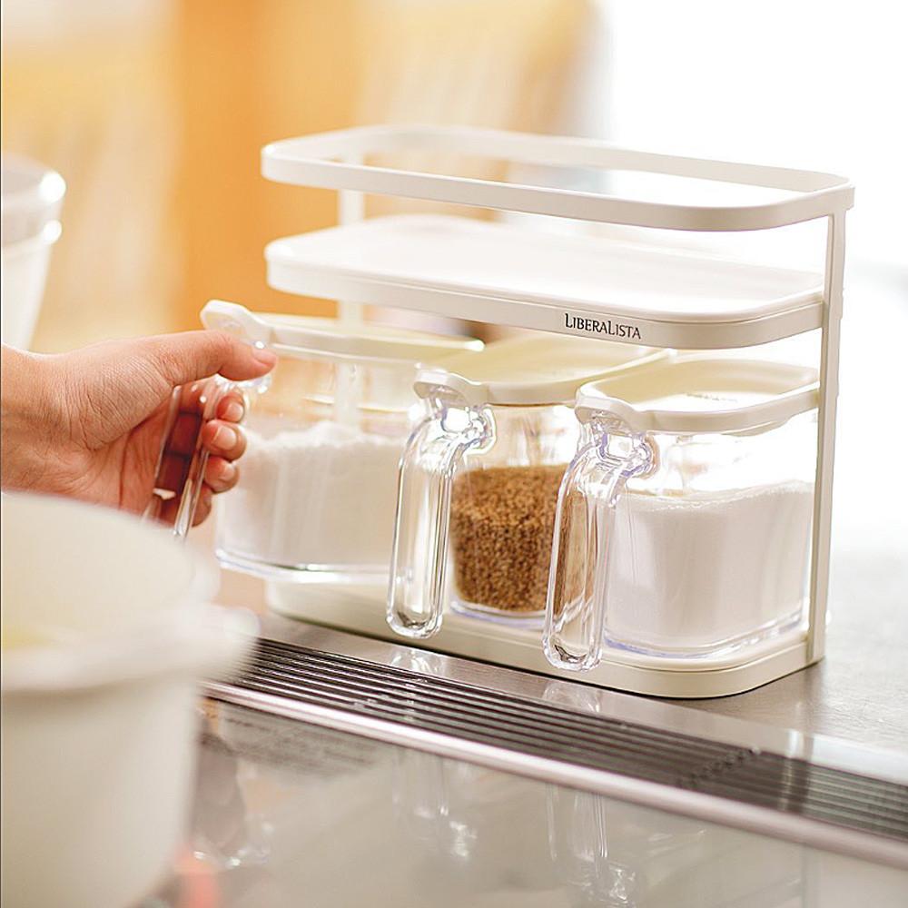 키텐실 스푼 조미료통 소금통 양념통 세트 컬러 7종 440ml 중형