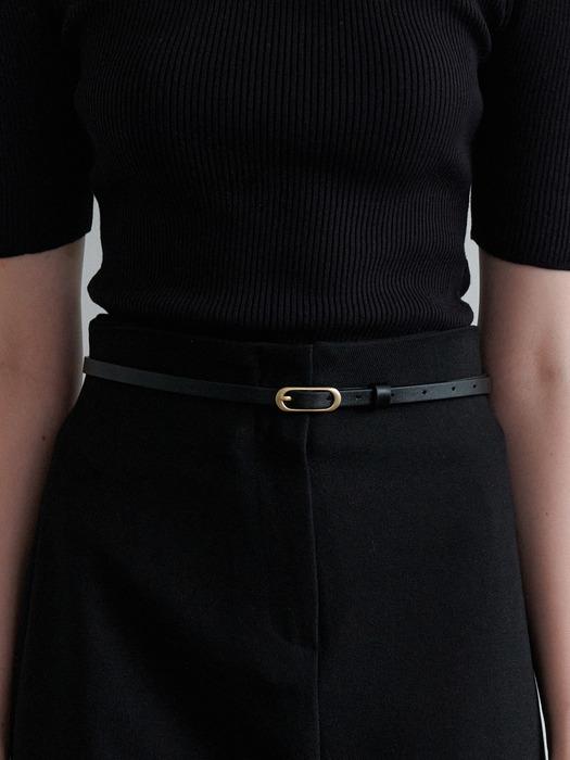 [ESSENTIAL] classique soft buckle 10mm belt_black