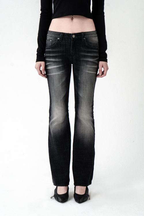 NIGHT WASHING DENIM PANTS BLACK