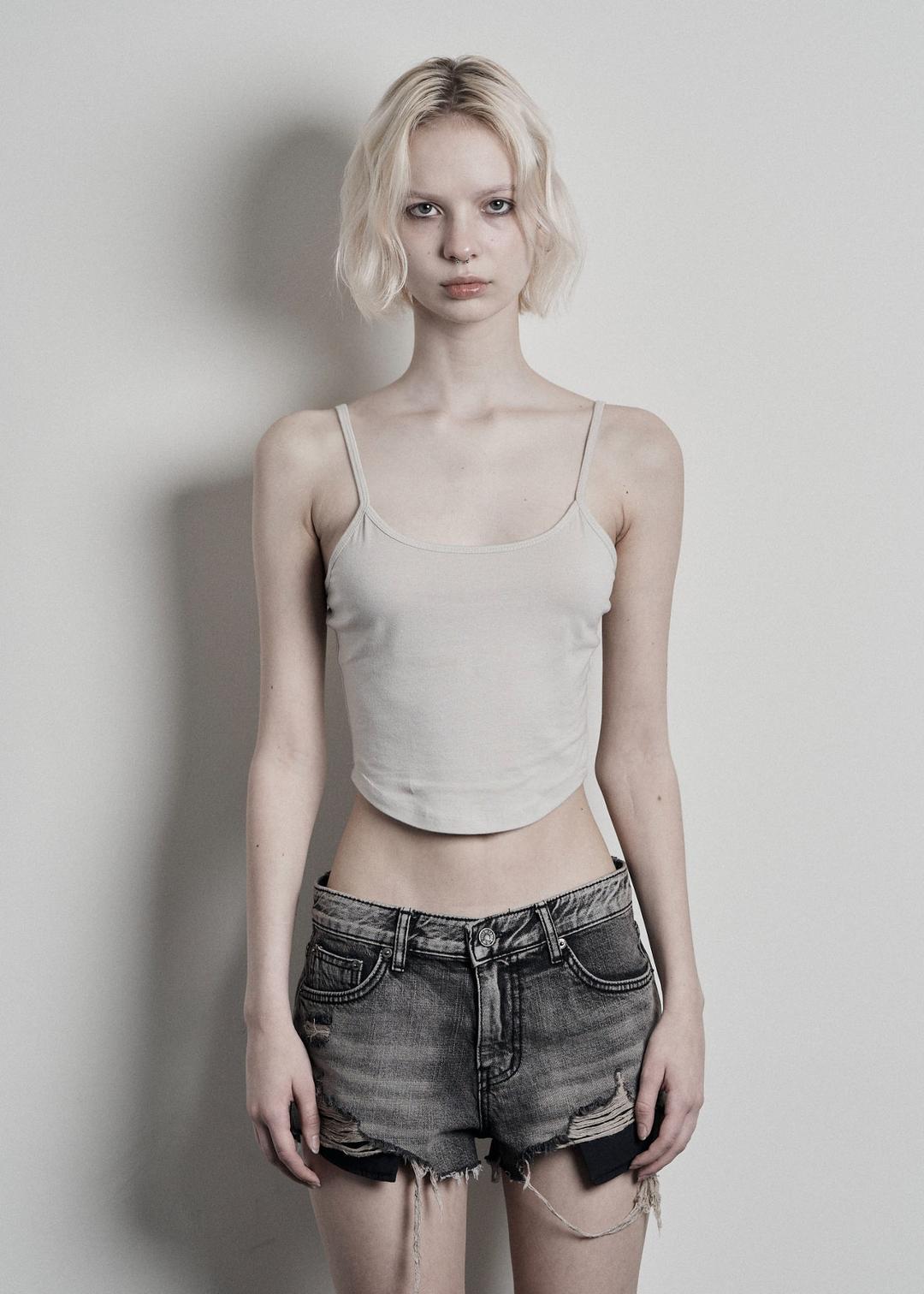 SOFT SLEEVELESS, BEIGE