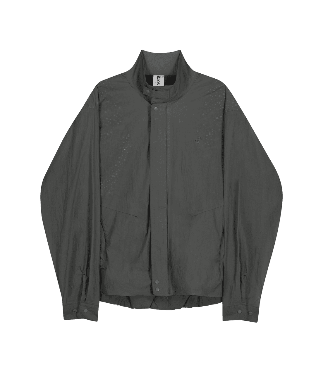 Layered Sheer Blouson / Charcoal