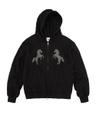 horse hood zip up (black)