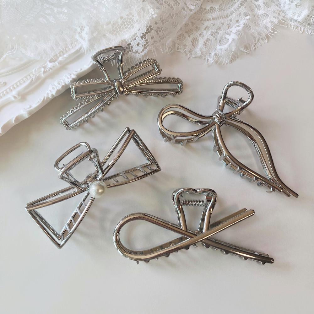 메탈 리본 집게핀 (4type)