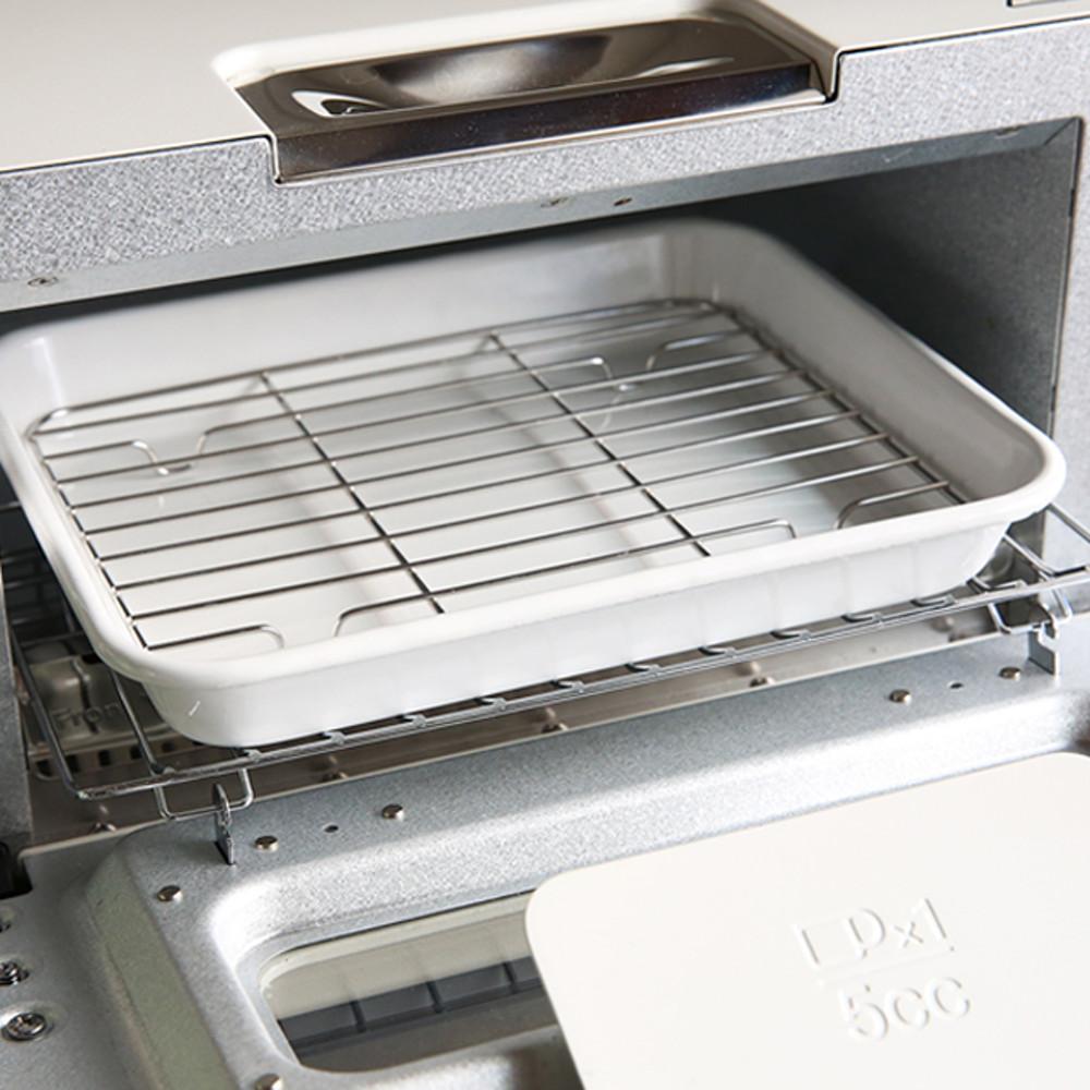 일본 노다호로 법랑 발뮤다 토스터기 트레이 화이트 미니 SSS