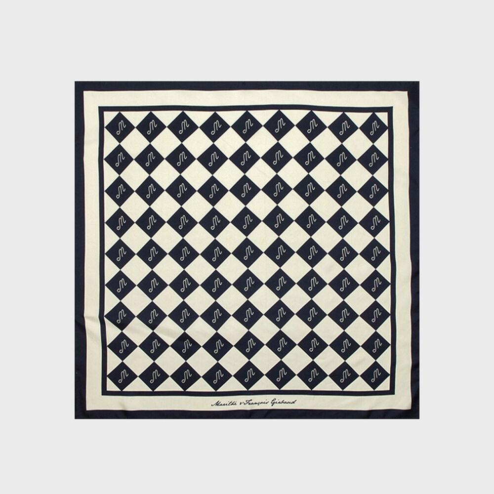 M LOGO PATTERN SCARF navy