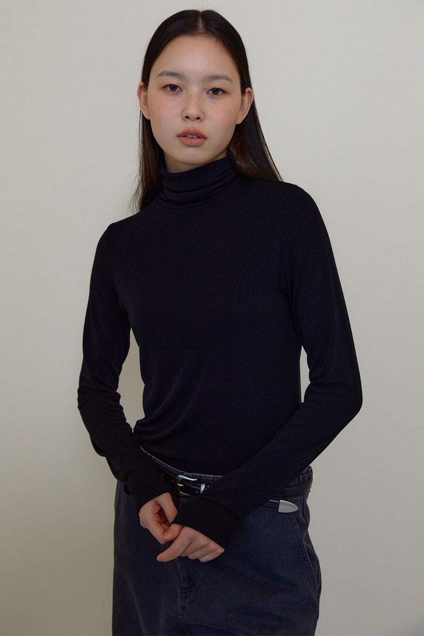 [2/6 예약배송] Classic Turtle neck T-shirts (Black)